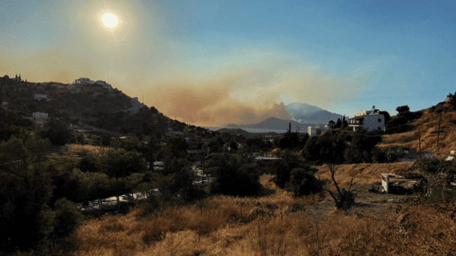 Unwanted Change - Wildfire near Ornes (Crete), July 2022